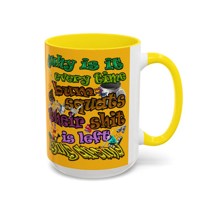 the bum's shit - Accent Mug (yellow)
