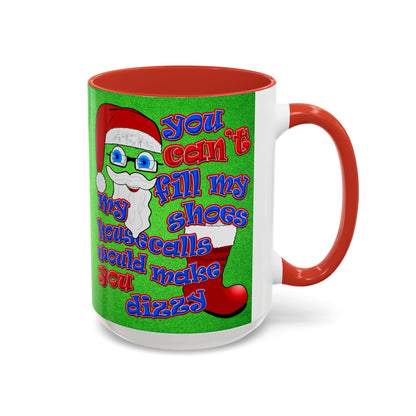 santa's shoes - Accent Mug (green turf)