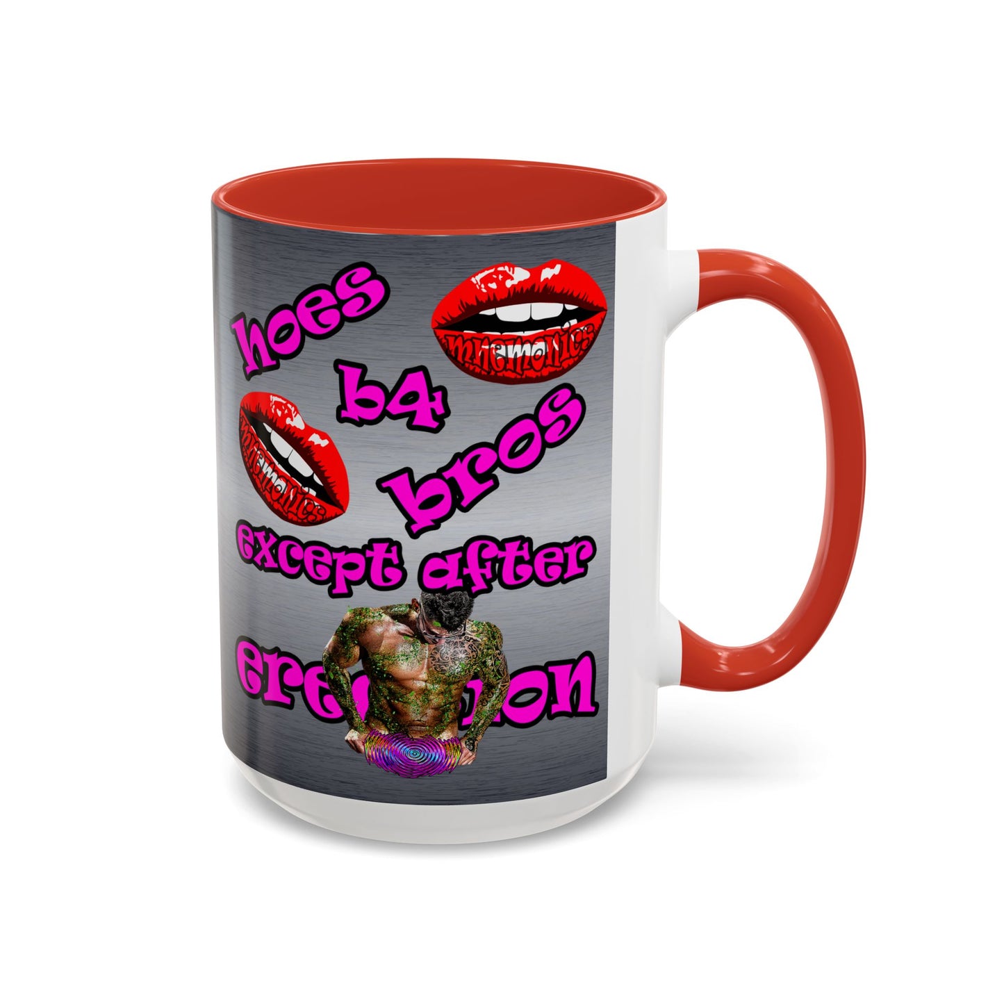 hoes b4 bros - Accent Mug (brushed nickel)