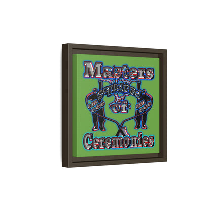 em cee squared - framed canvas art (green)