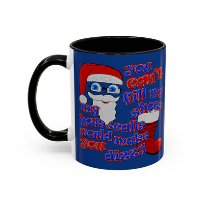 santa's shoes - Accent Mug (dark blue)