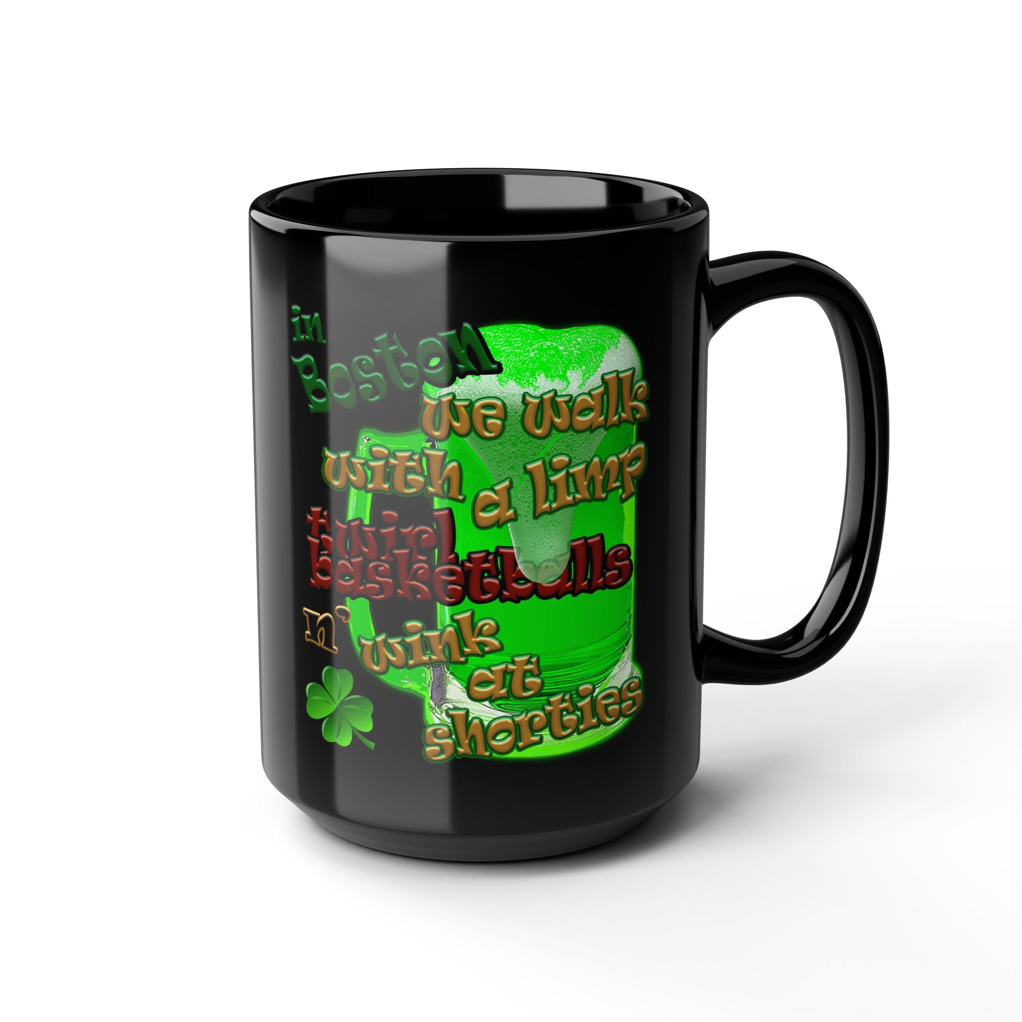 celtics logo - Black Mug (black)