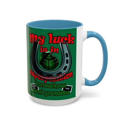 my luck - Accent Mug (dark green)