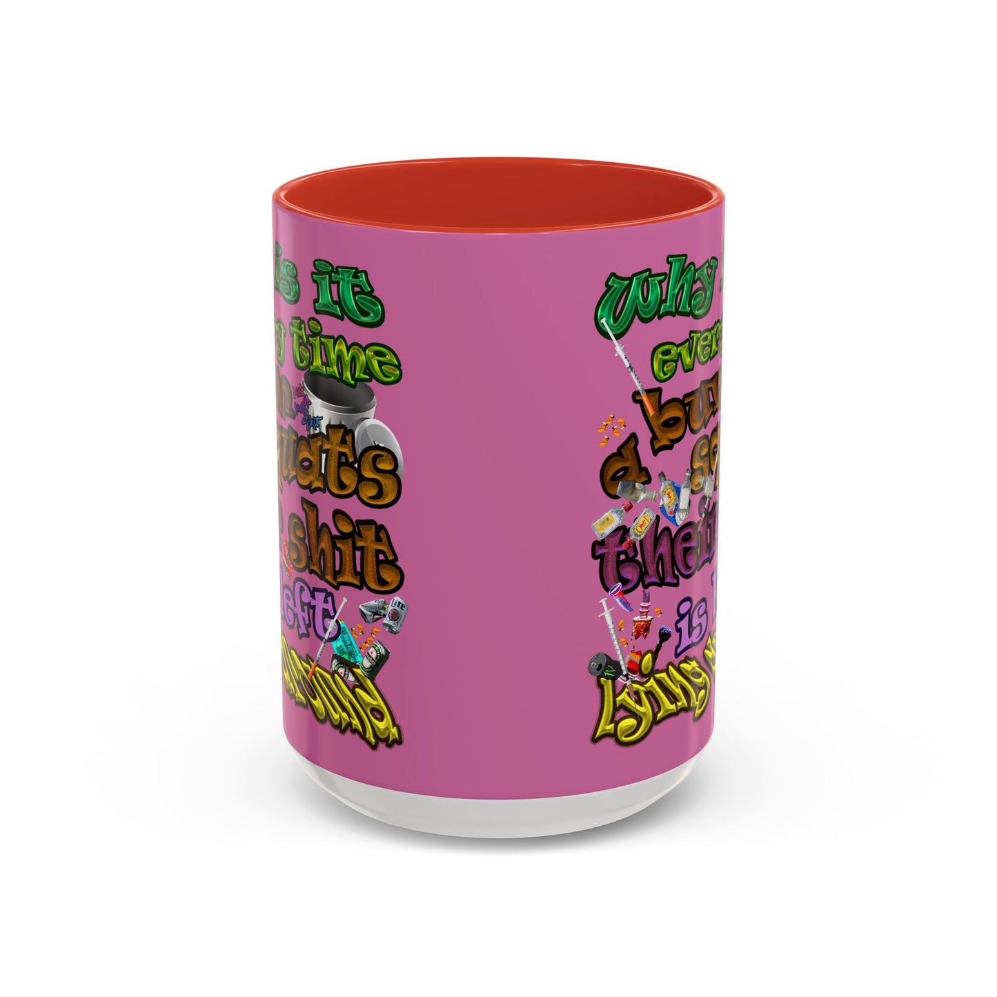 the bum's shit - Accent Mug (light pink)