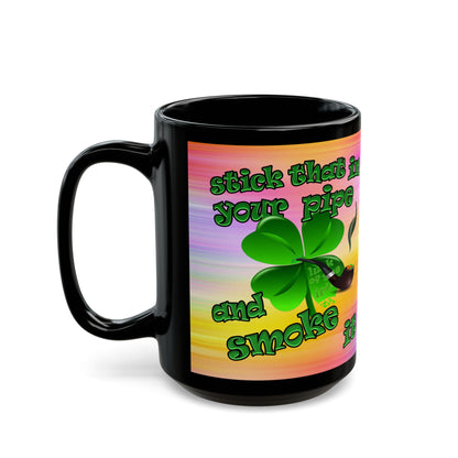 celtics logo - Black Mug (color blur)