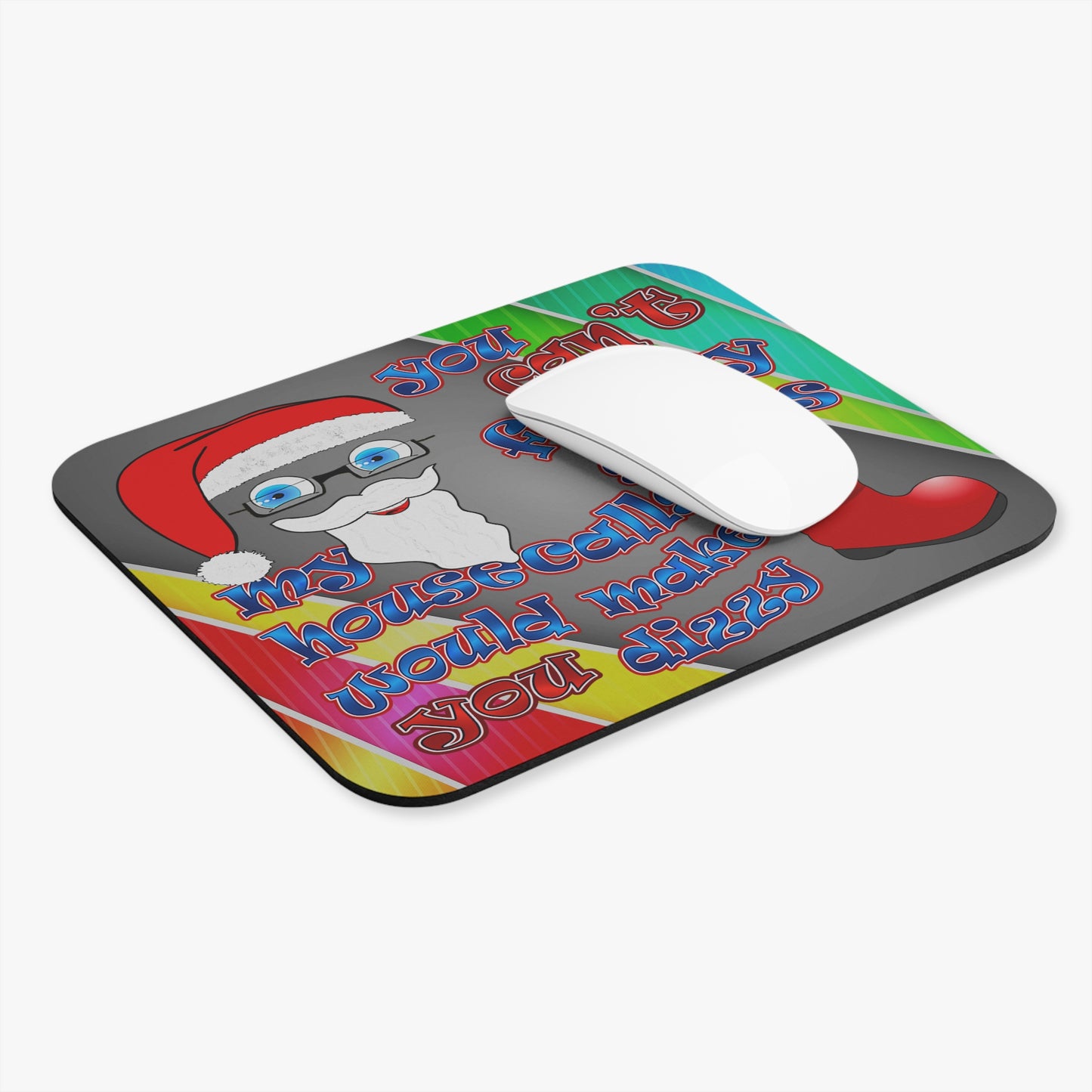 santa's shoes - Mouse Pad (Rectangle) (rainbow split)