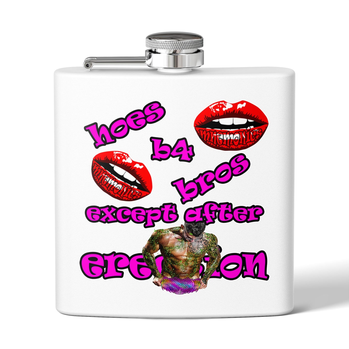 hoes b4 bros - Stainless Steel Flask