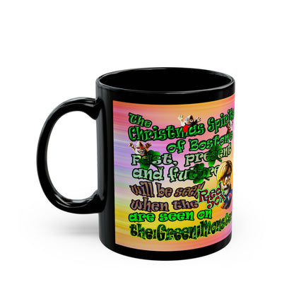 christmas spirits of boston - Black Mug (color blur)