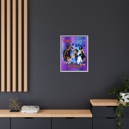 rw&b lives matter - framed canvas art (purple wave)