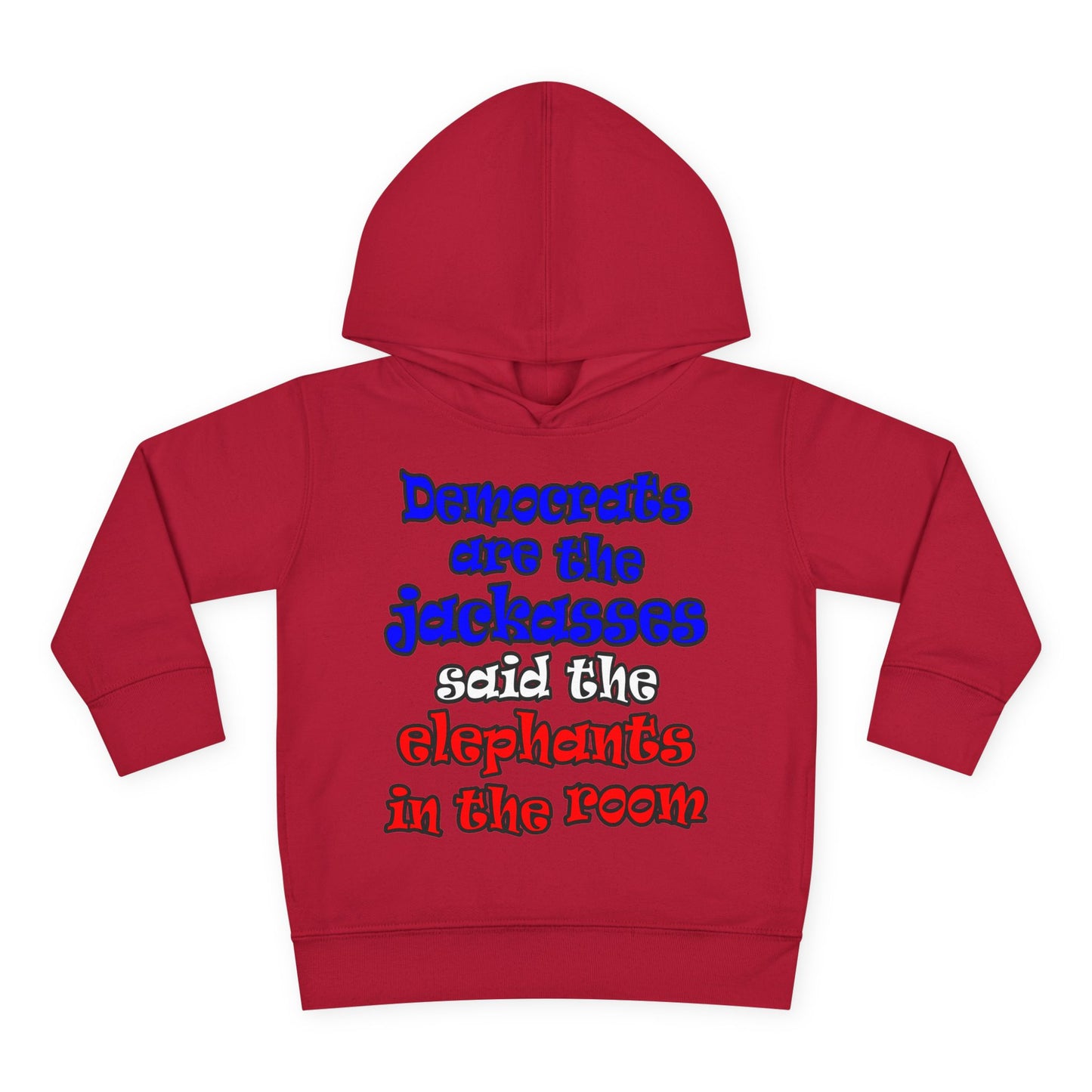 donkeys and elephants - Toddler Pullover Fleece Hoodie