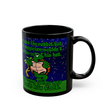 turtle race - Black Mug ('snoops' background)