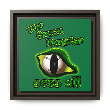 green monster - framed canvas art (dark green)