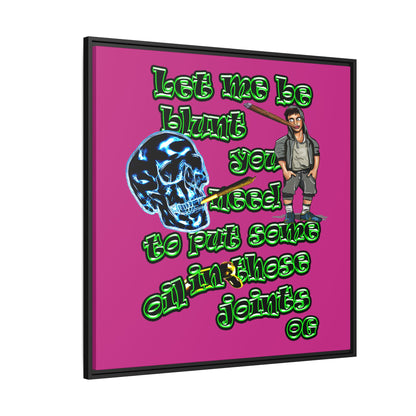 og - framed canvas art (pink)