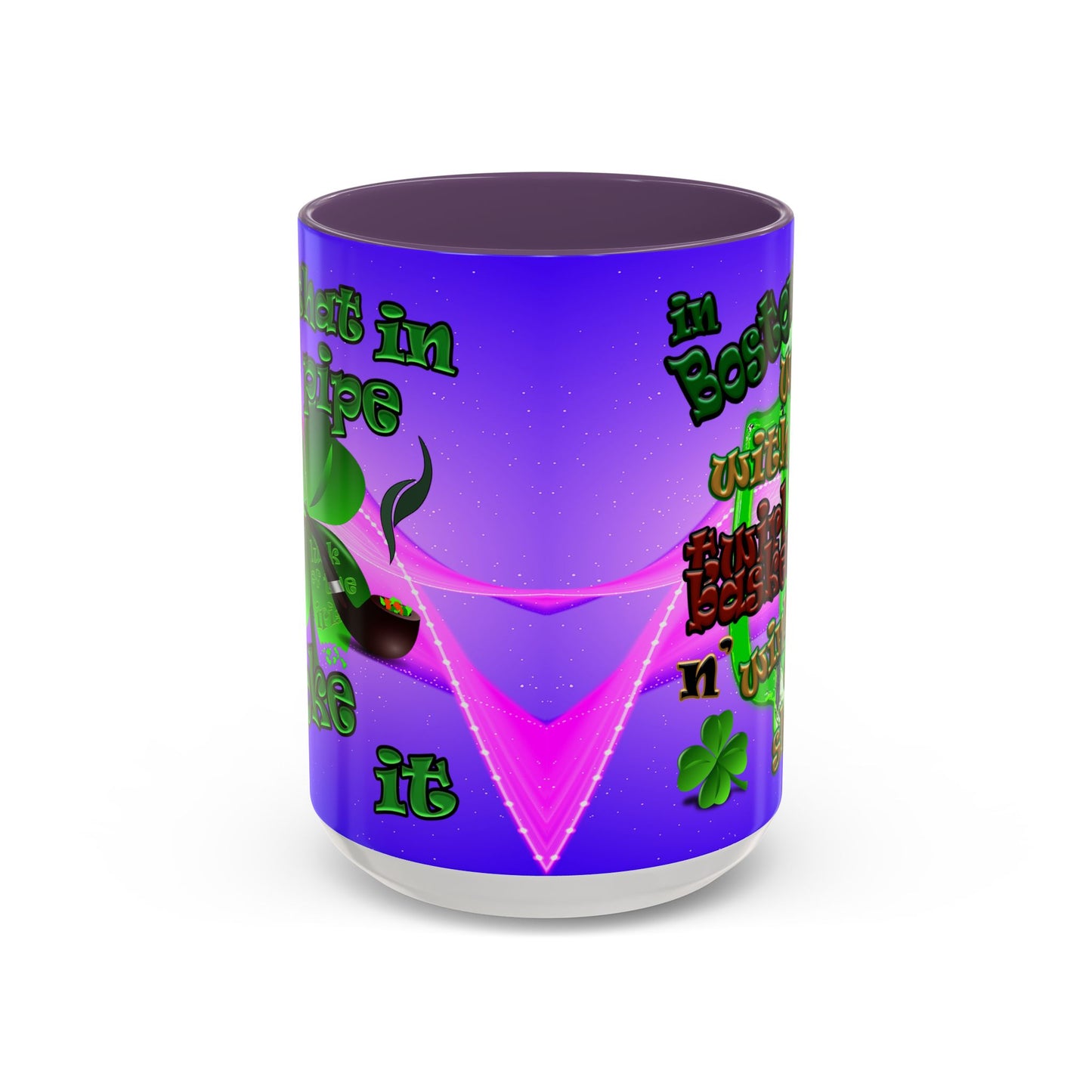 celtics logo - Accent Mug (purple-pink wave)