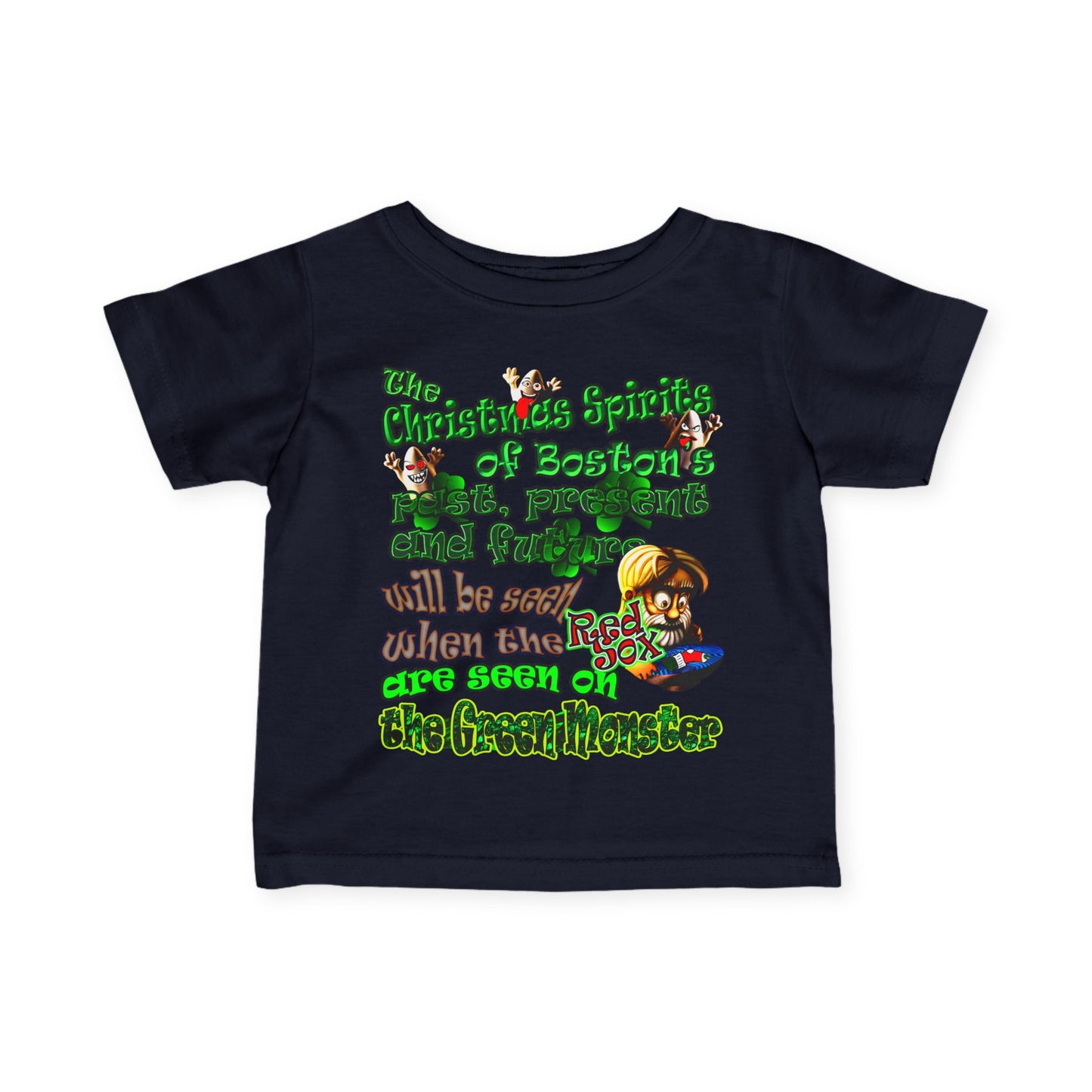 christmas spirits of boston - Infant Fine Jersey Tee