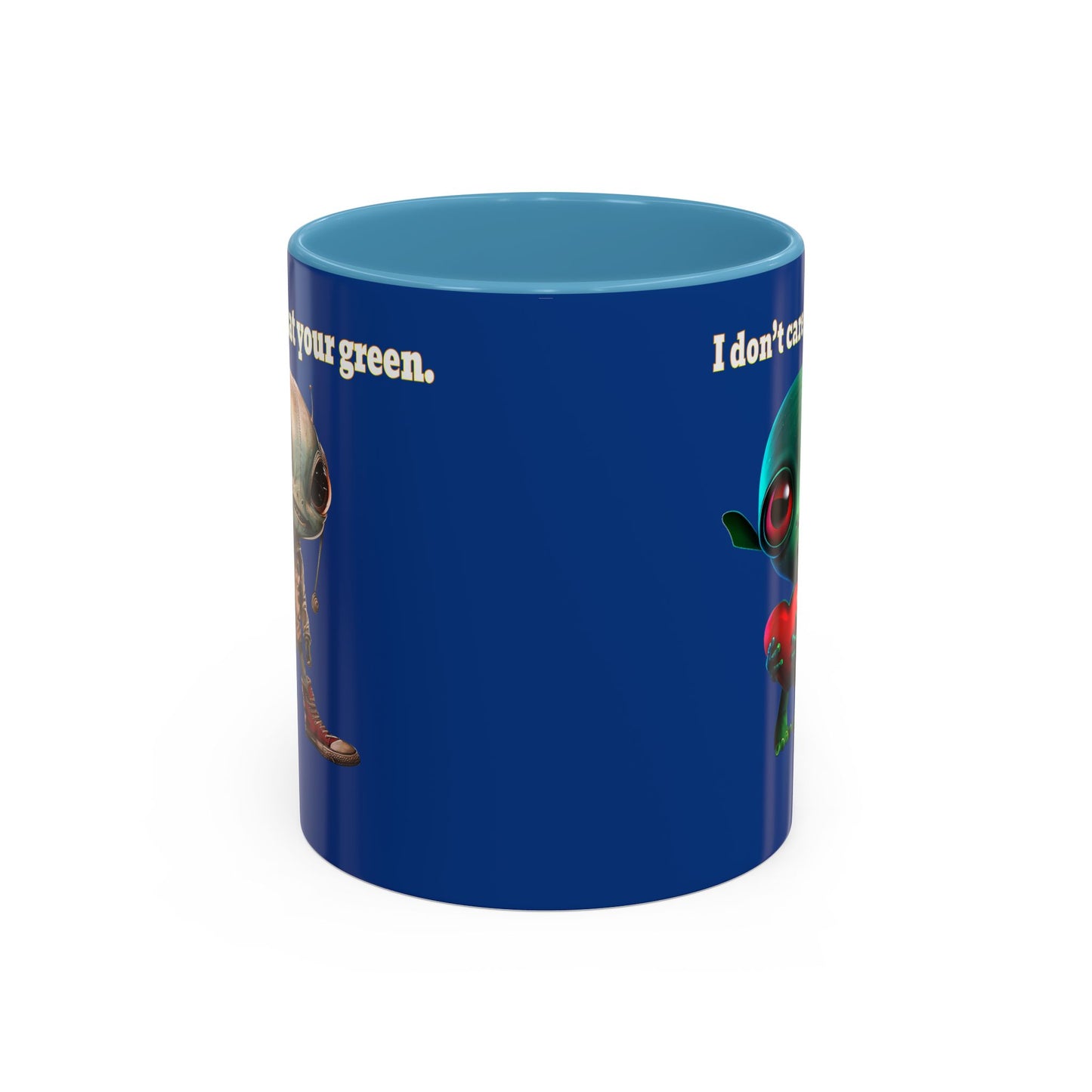 I don't care that your grey - Accent Mug (dark blue)