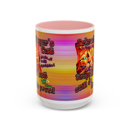 schrodinger's cat - Accent Mug (color blur)