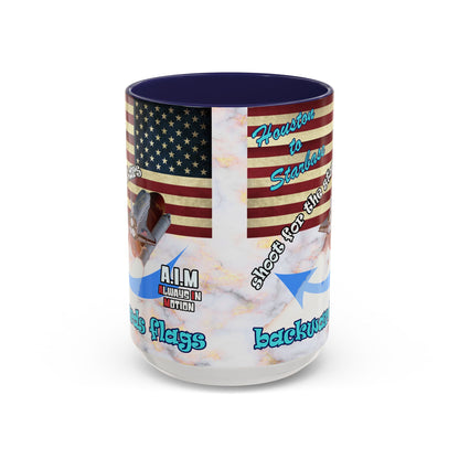 shoot for the stars - Accent Mug (white marble)