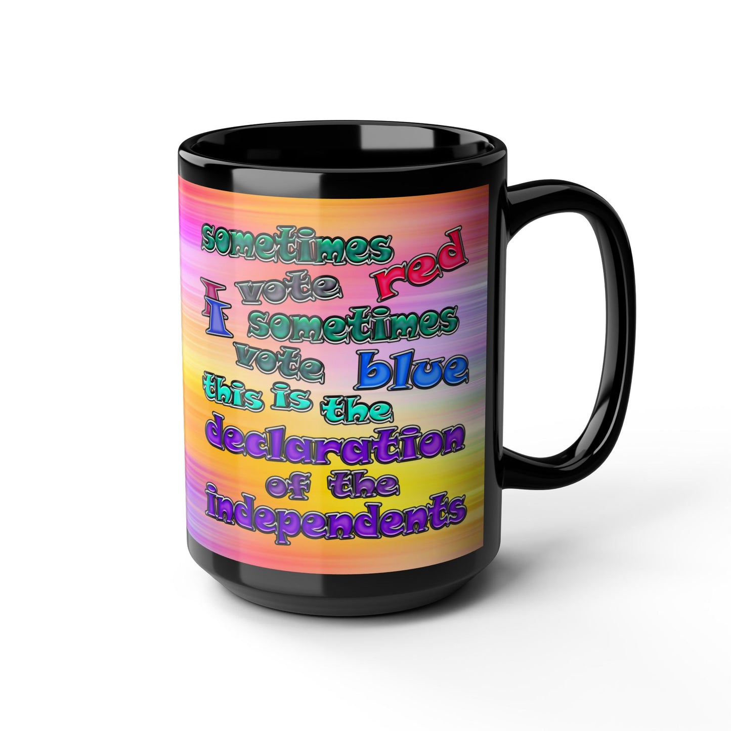 declaration of the independents - Black Mug (color blur)
