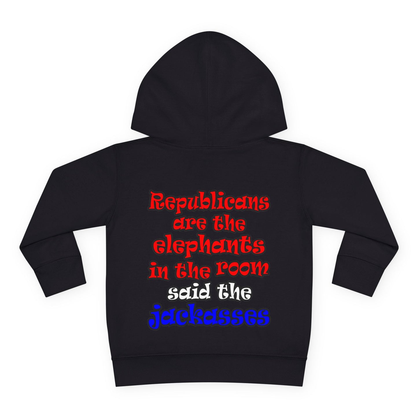 donkeys and elephants - Toddler Pullover Fleece Hoodie