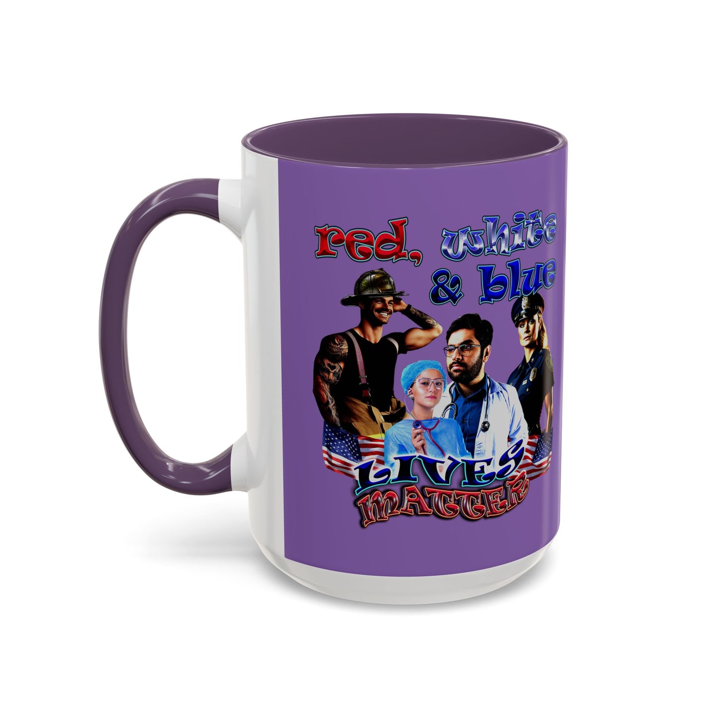 rw&b lives matter - Accent Mug (light purple)