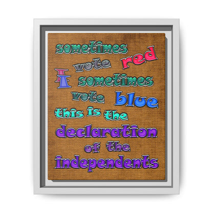 declaration of the independents - framed canvas art (brown papyrus)