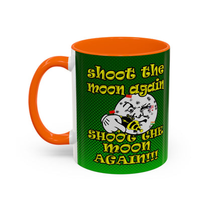 shoot the moon again - Accent Mug (logo green)