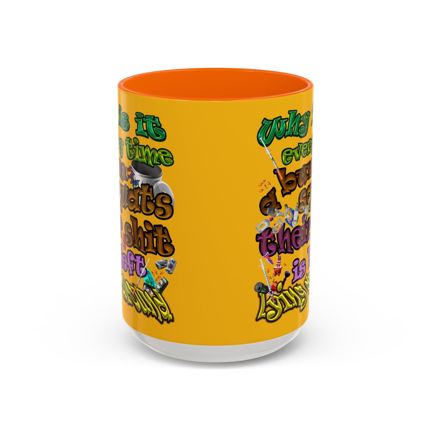 the bum's shit - Accent Mug (yellow)