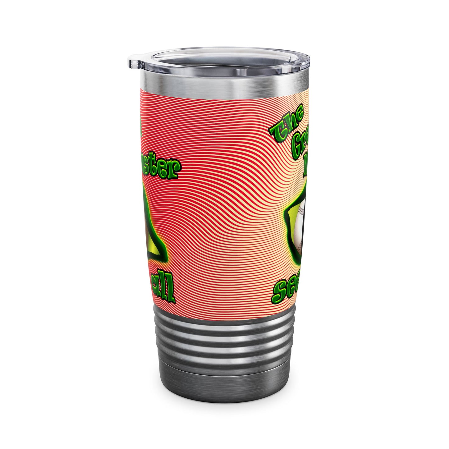 green monster - Ringneck Tumbler, 20oz (yellow-orange wave)