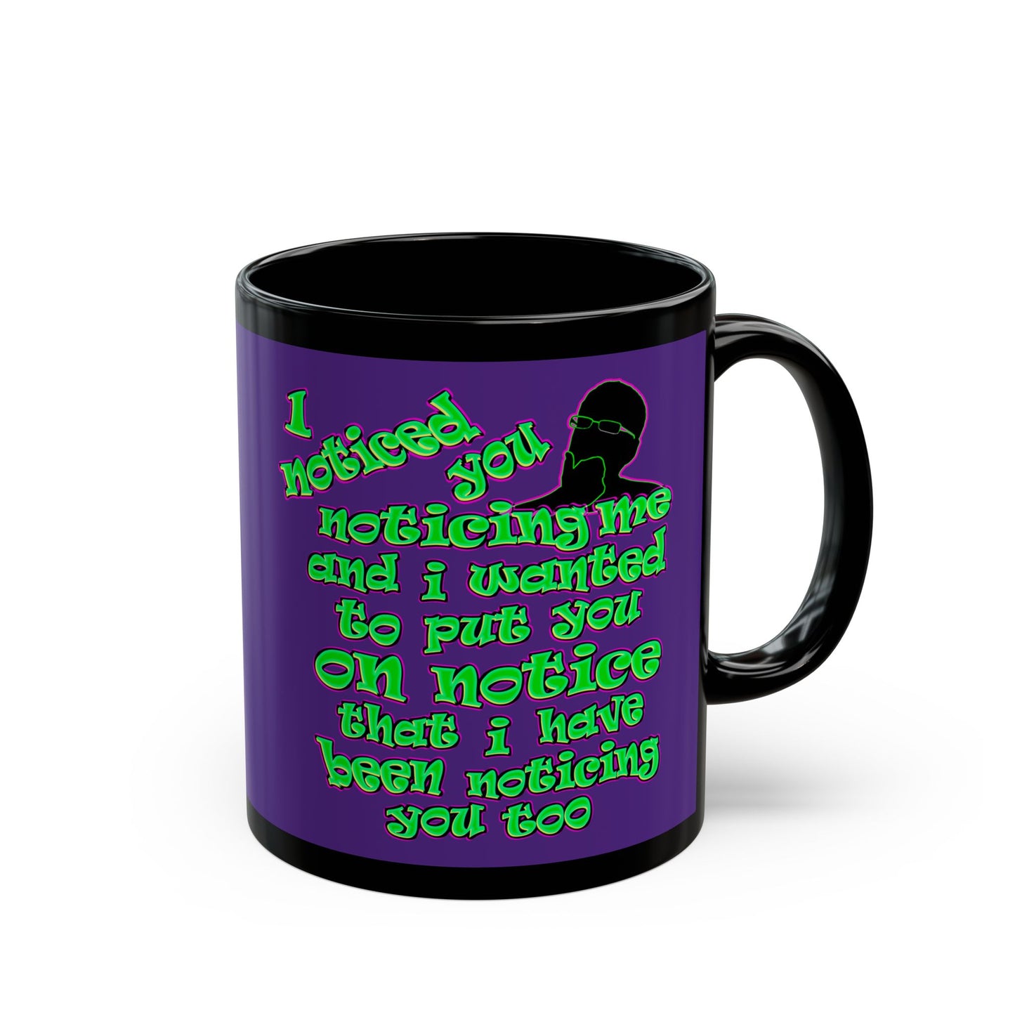 noticed you noticing - Black Mug (purple)