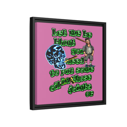 og - framed canvas art (light pink)