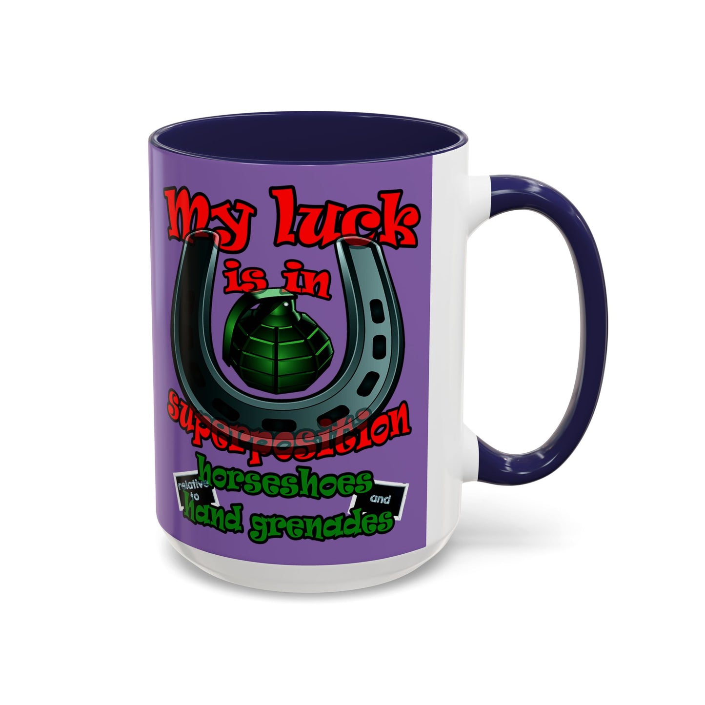 my luck - Accent Mug (light purple)