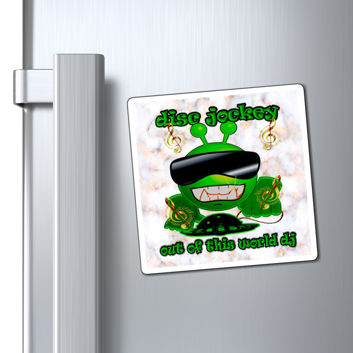 disc jockey - Magnets - (white marble)