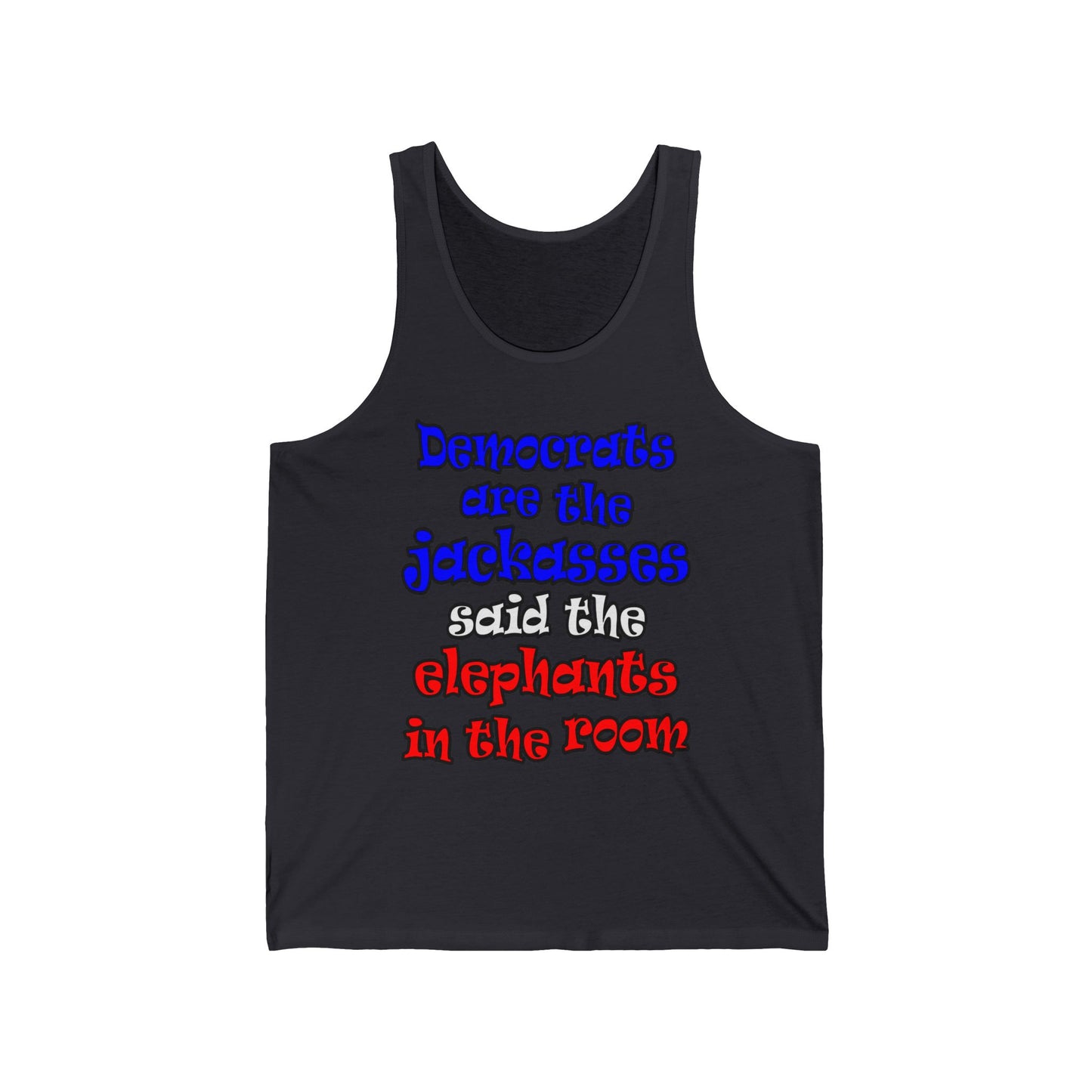 donkeys and elephants - Unisex Jersey Tank