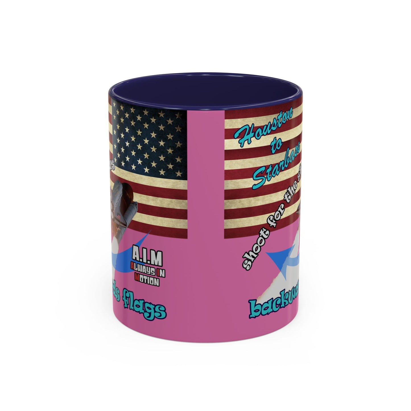 shoot for the stars - Accent Mug (light pink)