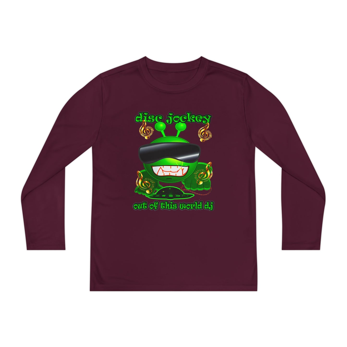 disc jockey - Youth Long Sleeve Competitor Tee