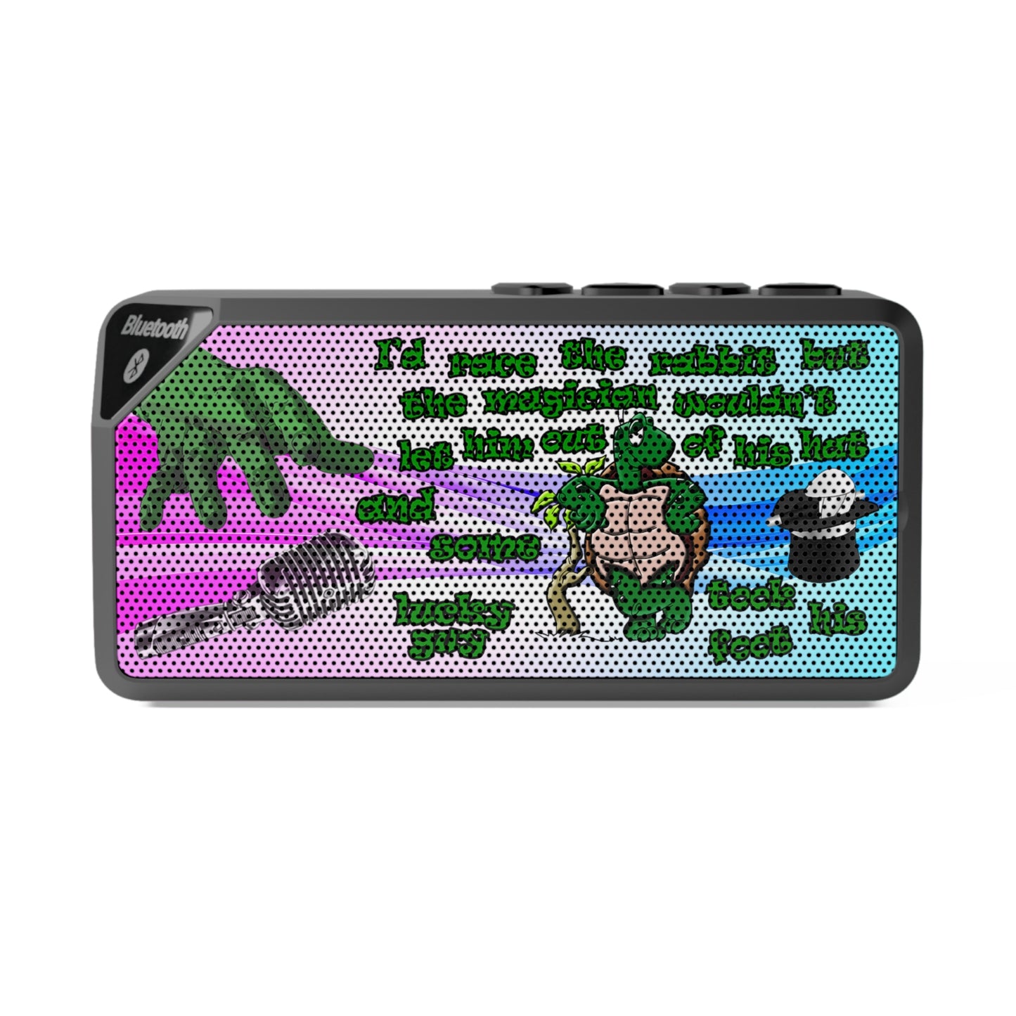 turtle race - Jabba Bluetooth Speaker (light blue-pink wave)