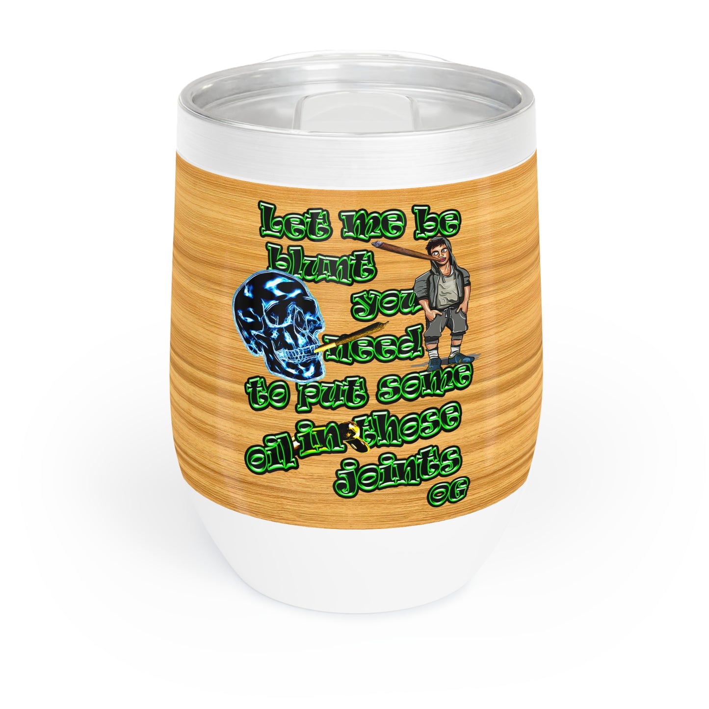 og - Chill Wine Tumbler (butterscotch wood finish)