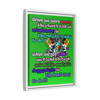 doggystyle - framed canvas art (logo green)