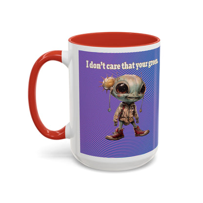 I don't care that your grey - Accent Mug (light blue-purple wave)