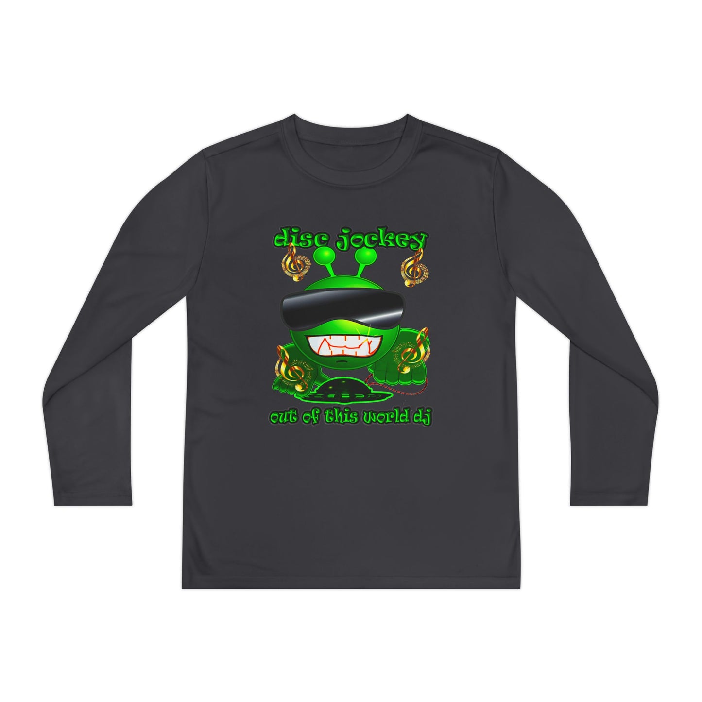 disc jockey - Youth Long Sleeve Competitor Tee