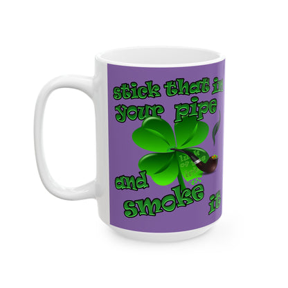 celtics logo - White Mug (light purple)
