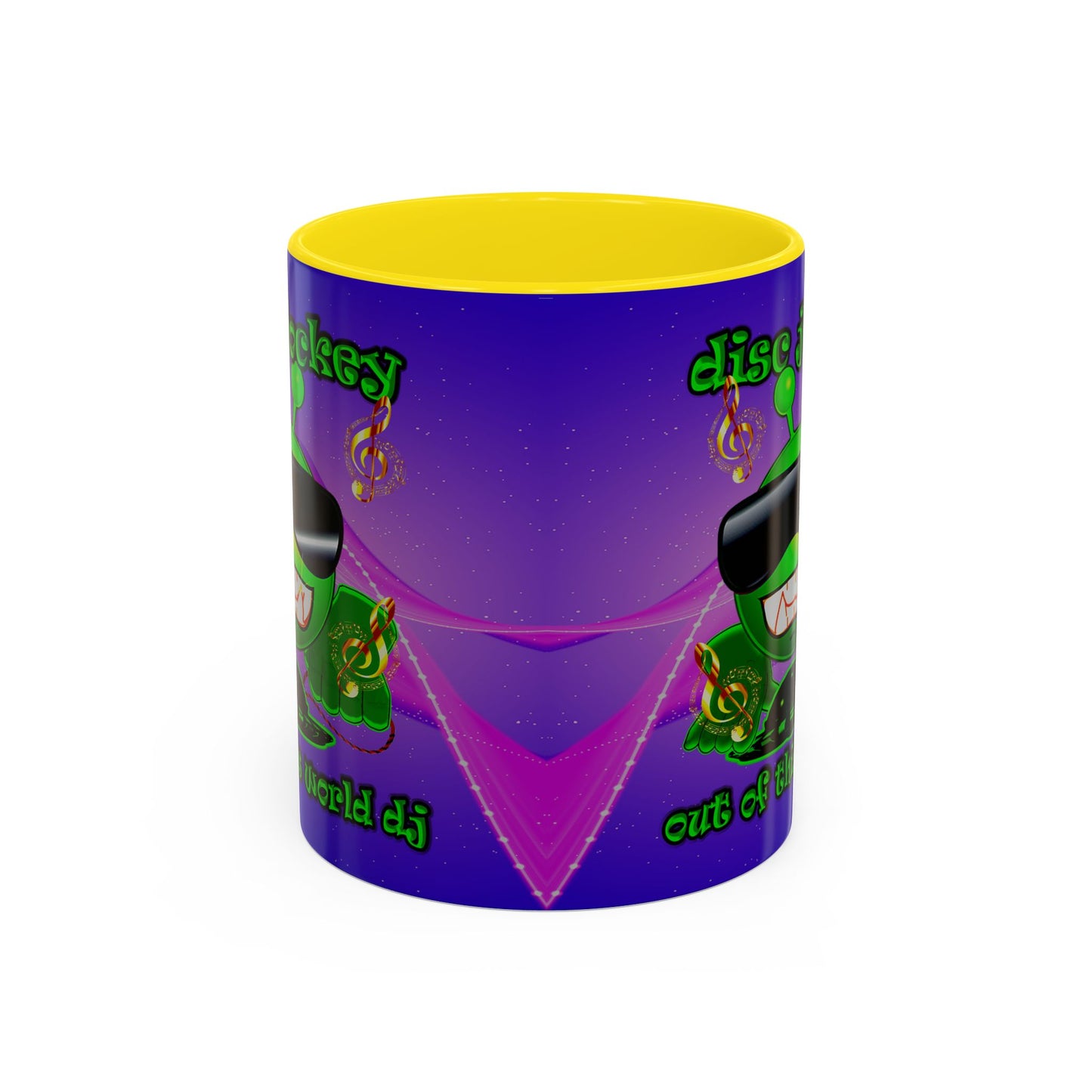 disc jockey - Accent Mug (purple-pink wave)