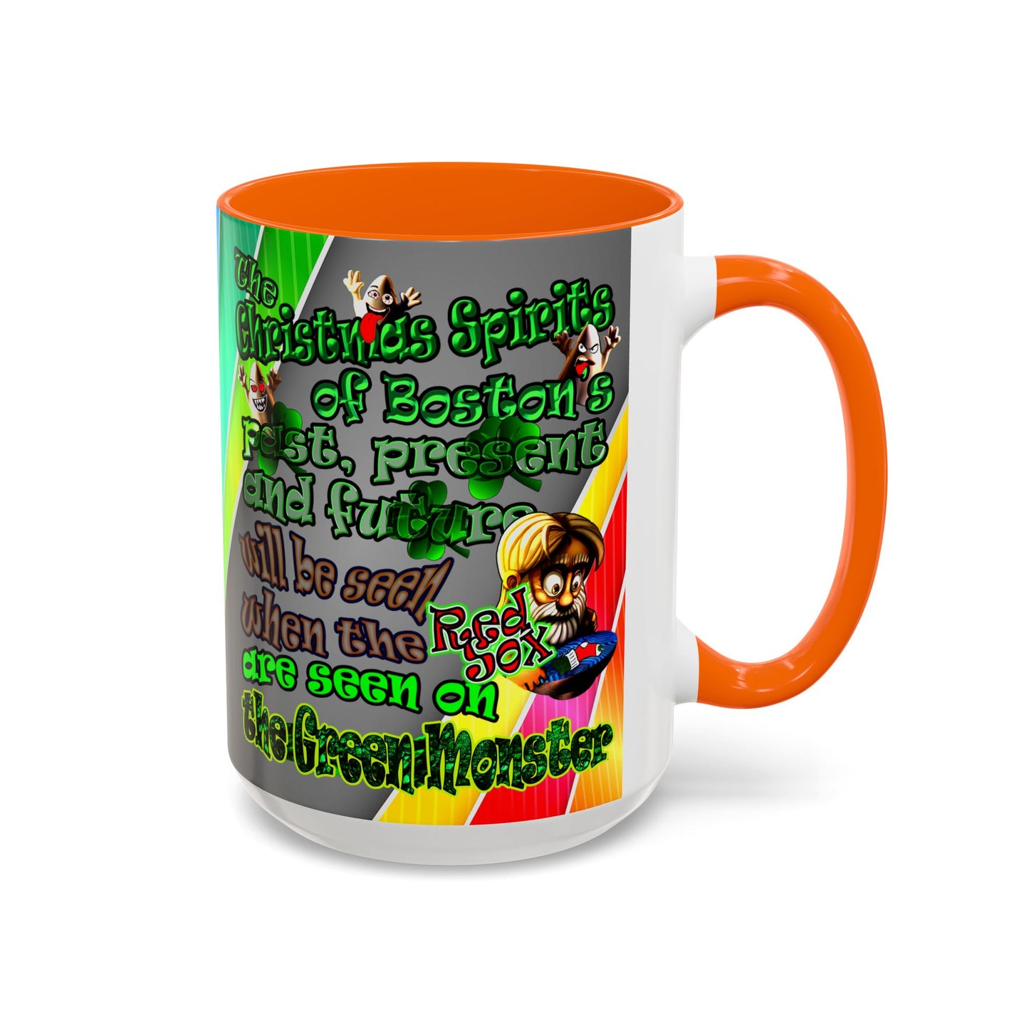 christmas spirits of boston - Accent Mug (rainbow split)