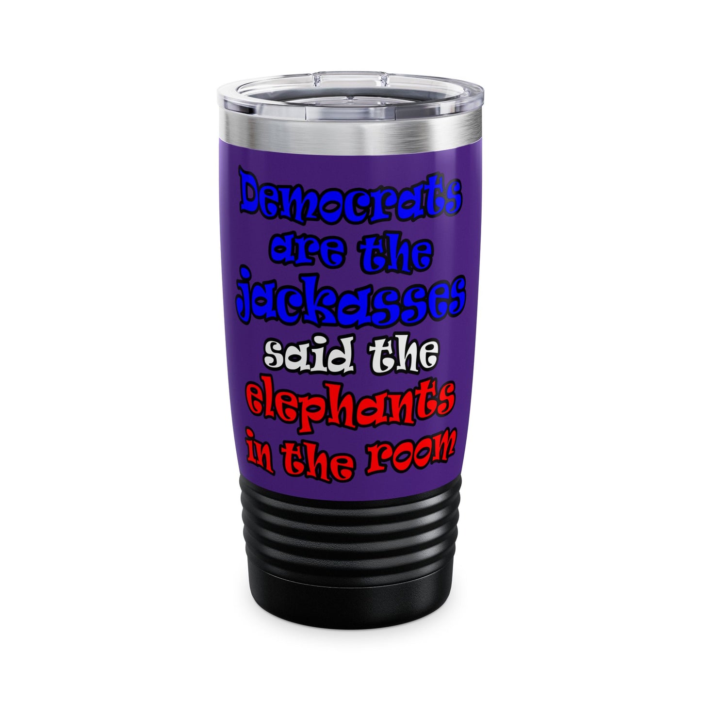 donkeys and elephants - Ringneck Tumbler, 20oz (purple)