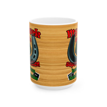 my luck - White Mug (butterscotch wood finish)
