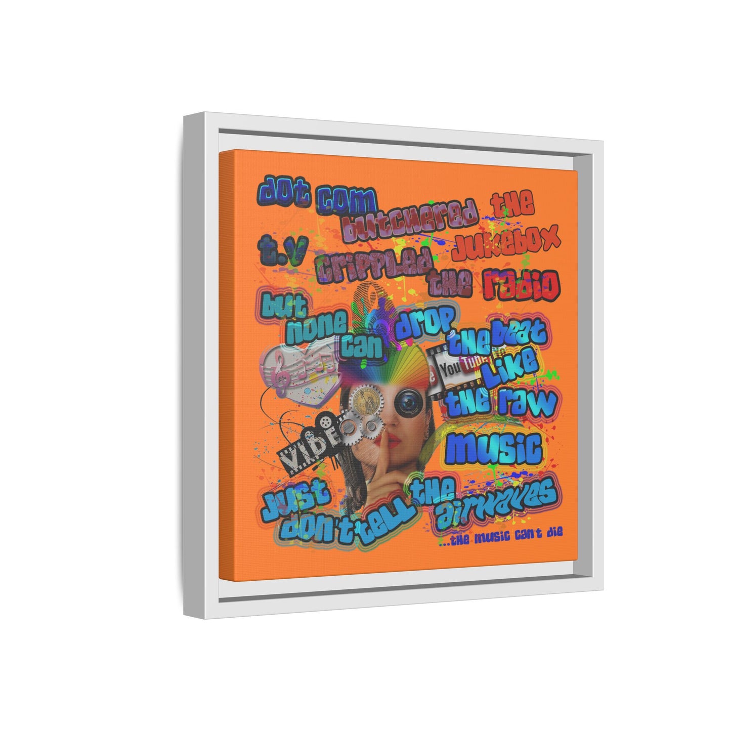 drop the beat - framed canvas art (crusta)