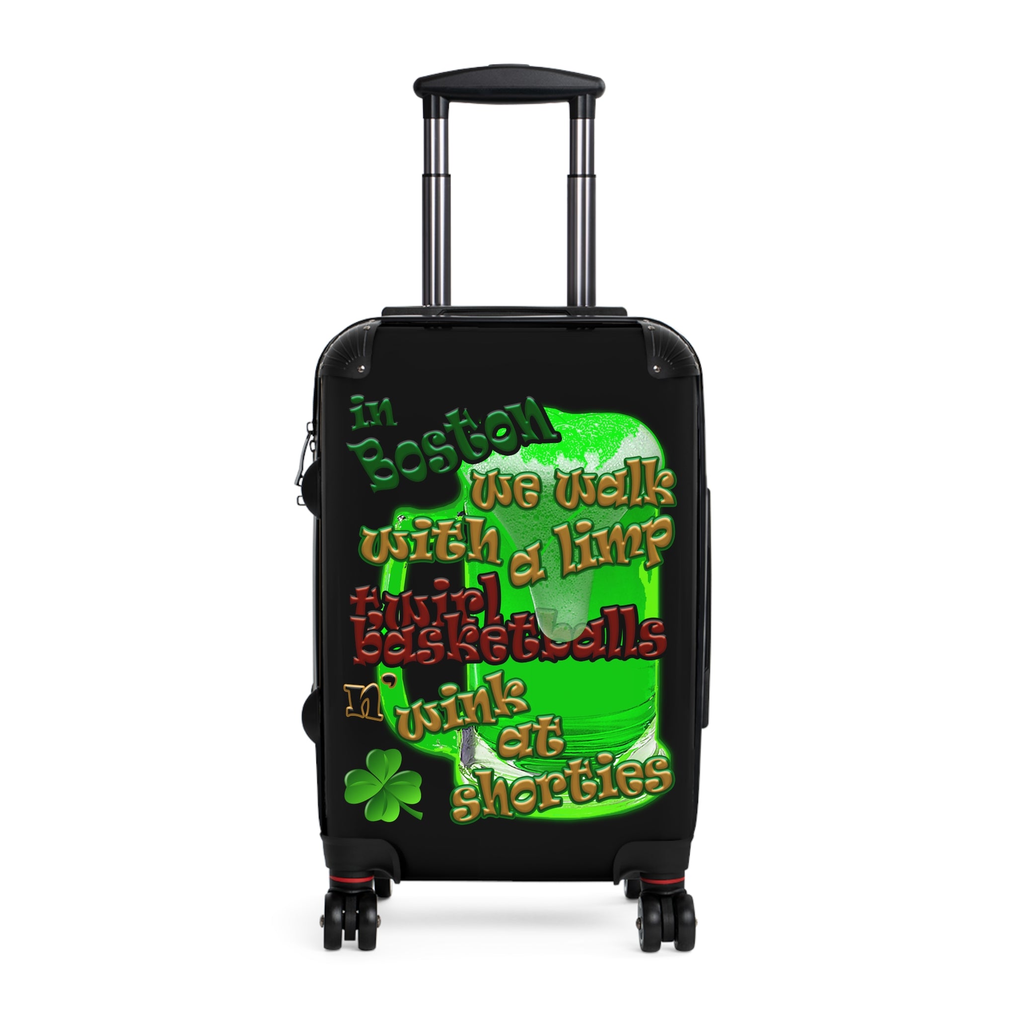 celtics logo - Suitcase (black)