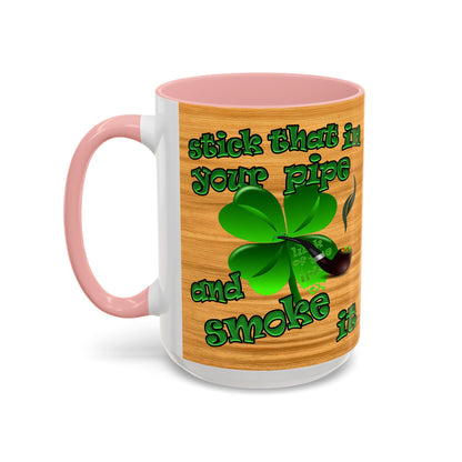 celtics logo - Accent Mug (butterscotch wood finish)