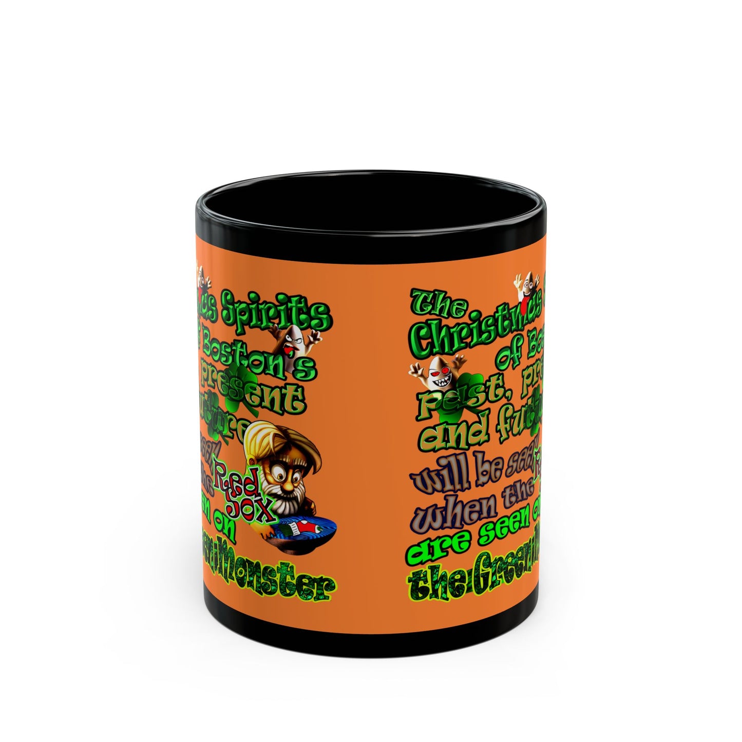 christmas spirits of boston - Black Mug (crusta)